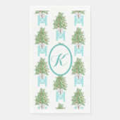 Orange tree Topiary Chinoiserie Papierhandtuch Serviette (Vorderseite)