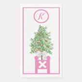 Orange tree Topiary Chinoiserie Papierhandtuch Serviette (Vorderseite)