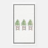 Orange tree Topiary Chinoiserie Planter Box Serviette (Vorderseite)