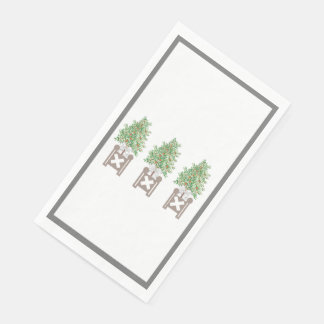 Orange tree Topiary Chinoiserie Planter Box Serviette