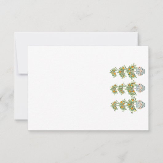 Orange Tree Topiary Ginger Jars Dankeskarte (Vorderseite)