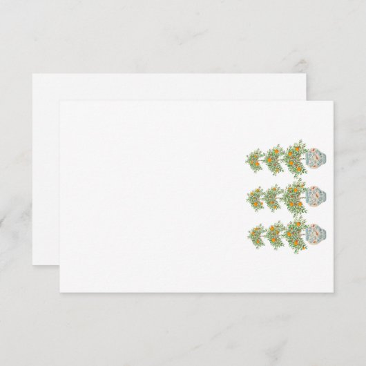 Orange Tree Topiary Ginger Jars Dankeskarte (Vorne/Hinten)