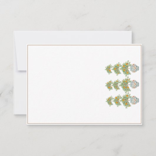 Orange Tree Topiary Ginger Jars Dankeskarte (Vorderseite)