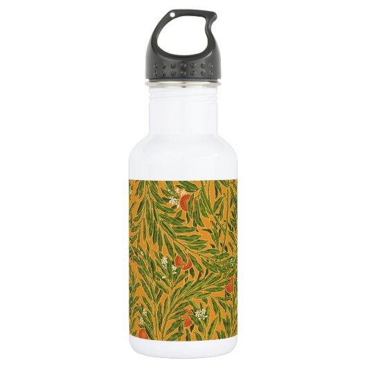 Orange Tree Vintag floral farbig Edelstahlflasche (Vorderseite)