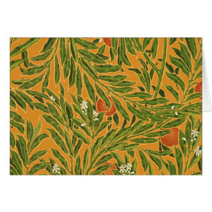 Orange Tree Vintage Tapete Muster Jugendstil