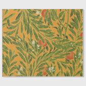 Orange Tree Vintage Tapete Muster Jugendstil Geschenkpapier (Flach)