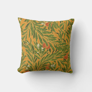 Orange Tree Vintage Tapete Muster Jugendstil Kissen