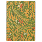 Orange Tree Vintage Tapete Muster Jugendstil Klemmbrett (Rückseite)