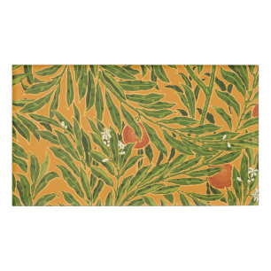 Orange Tree Vintage Tapete Muster Jugendstil Namenschild