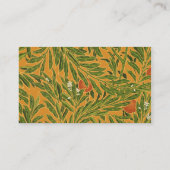 Orange Tree Vintage Tapete Muster Jugendstil Visitenkarte (Rückseite)