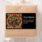 ORANGE TREM MIT GRÜNEN BLÄTTER, BLUME (Insitu)