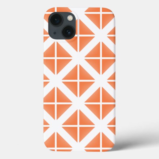 Orange Trendy Triangle Pattern Case-Mate iPhone Hülle (Rückseite)