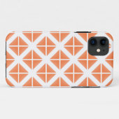 Orange Trendy Triangle Pattern Case-Mate iPhone Hülle (Rückseite (Horizontal))