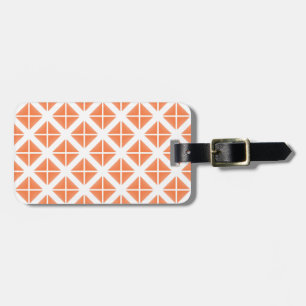 Orange Trendy Triangle Pattern Gepäckanhänger