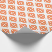 Orange Trendy Triangle Pattern Geschenkpapier (Ecke)