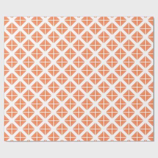 Orange Trendy Triangle Pattern Geschenkpapier (Flach)