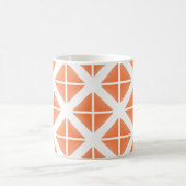 Orange Trendy Triangle Pattern Kaffeetasse (Mittel)