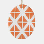 Orange Trendy Triangle Pattern Keramikornament (Rechts)