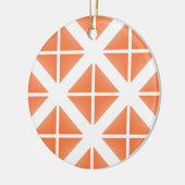 Orange Trendy Triangle Pattern Keramikornament (Links)