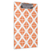 Orange Trendy Triangle Pattern Klemmbrett (Rechts)