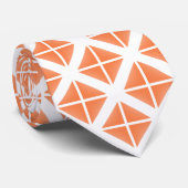 Orange Trendy Triangle Pattern Krawatte (Gerollt)