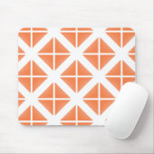 Orange Trendy Triangle Pattern Mousepad (Mit Mouse)