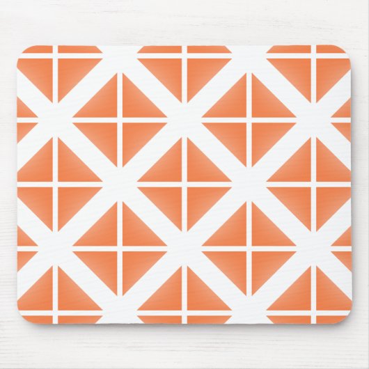 Orange Trendy Triangle Pattern Mousepad (Vorne)