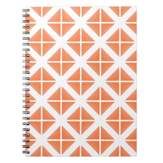 Orange Trendy Triangle Pattern Notizblock (Vorderseite)