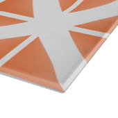 Orange Trendy Triangle Pattern Schneidebrett (Ecke)
