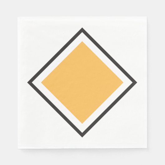 Orange Triangle Paper Napkins Serviette (Vorderseite)