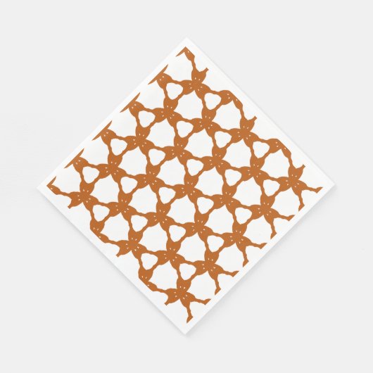 Orange Triangle Pattern Serviette (Ecke)