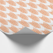 Orange Tribal Arrow Muster Geschenkpapier (Ecke)