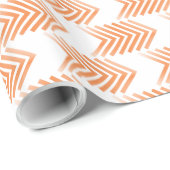 Orange Tribal Arrow Muster Geschenkpapier (Rolleneckpunkt)