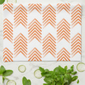 Orange Tribal Arrow Muster Handtuch (Gefaltet)