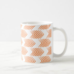 Orange Tribal Arrow Muster Kaffeetasse