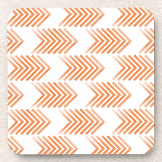 Orange Tribal Arrow Muster Untersetzer (Vorderseite)