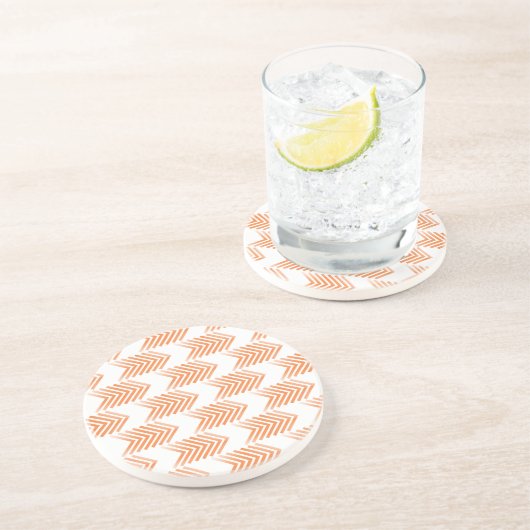 Orange Tribal Arrow Muster Untersetzer (Seite)