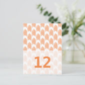 Orange Tribal Arrows Tischnummer Postcard (Stehend Vorderseite)