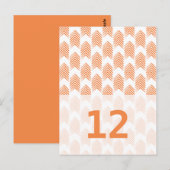 Orange Tribal Arrows Tischnummer Postcard (Vorne/Hinten)