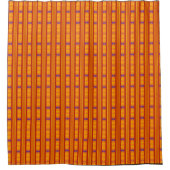 Orange Tribal Design Duschvorhang (Vorderseite)