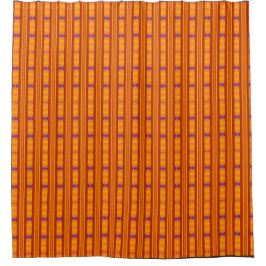Orange Tribal Design Duschvorhang
