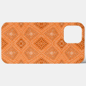 Orange Tribal Diamonds African Pattern Case-Mate iPhone Hülle (Rückseite (Horizontal))
