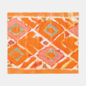 Orange Tribal II Fleecedecke (Vorderseite (Horizontal))