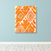 Orange Tribal II Leinwanddruck (Insitu (Holzboden))