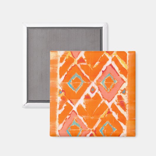 Orange Tribal II Magnet (Vorderseite/Rückseite)