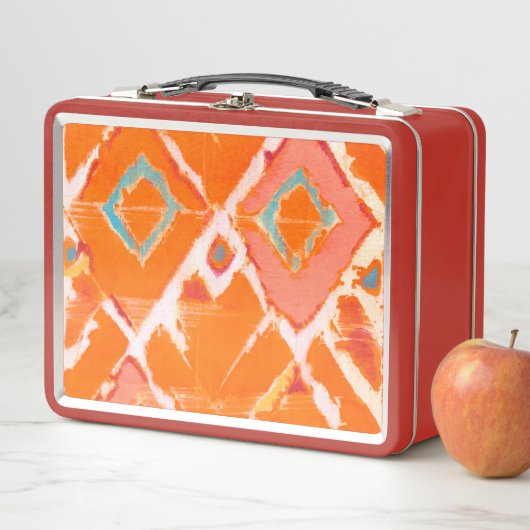 Orange Tribal II Metall Brotdose (Beispiel)