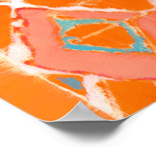 Orange Tribal II Poster (Ecke)