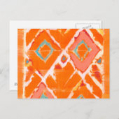 Orange Tribal II Postkarte (Vorne/Hinten)