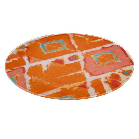 Orange Tribal II Schneidebrett (Ecke)