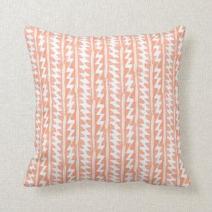 Orange Tribal ZigZag Wasserfarbmuster Kissen